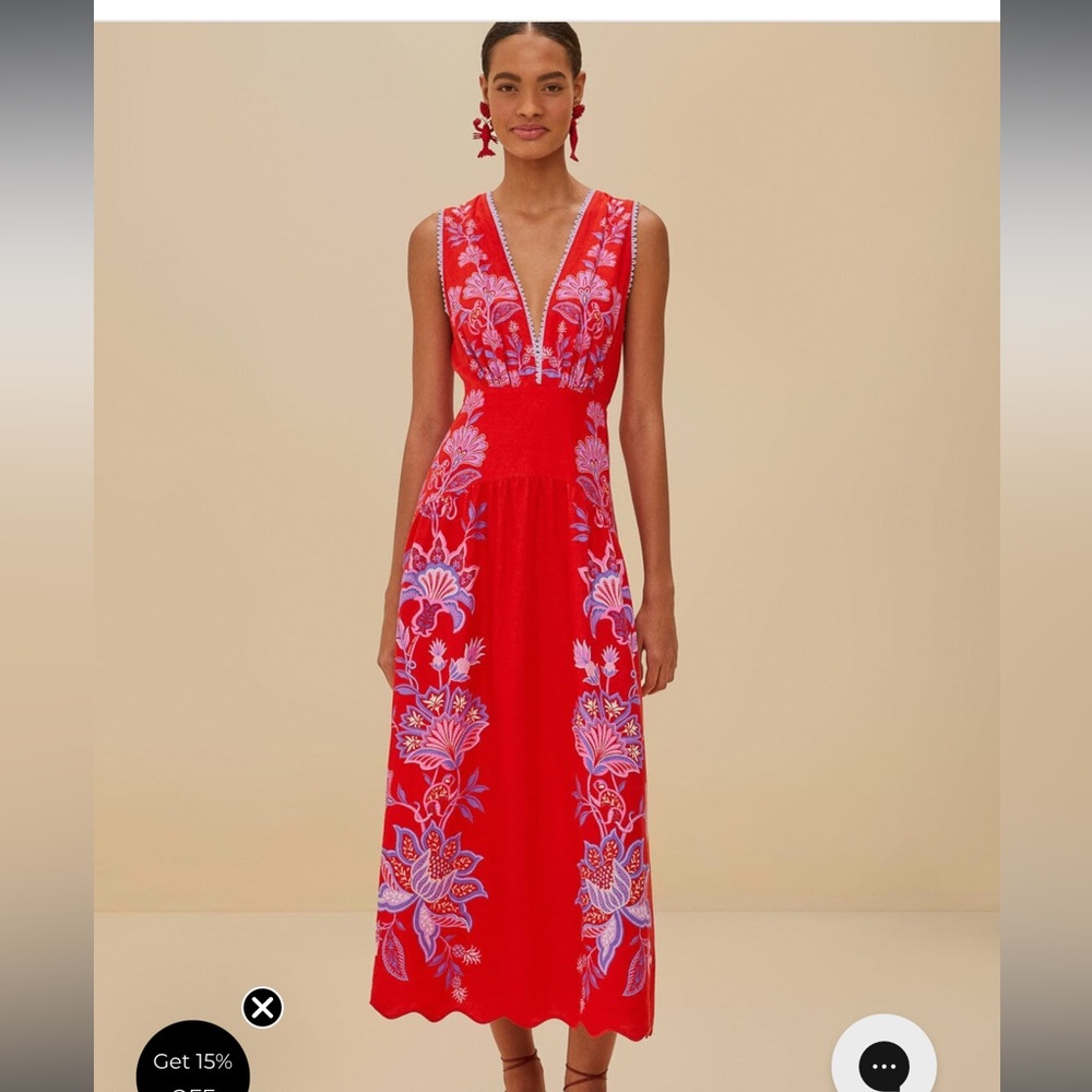 Floral Red Maxi Dress
